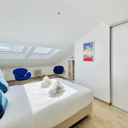 Апартаменты Le Carre Croisette - Duplex Terrasse Centre *