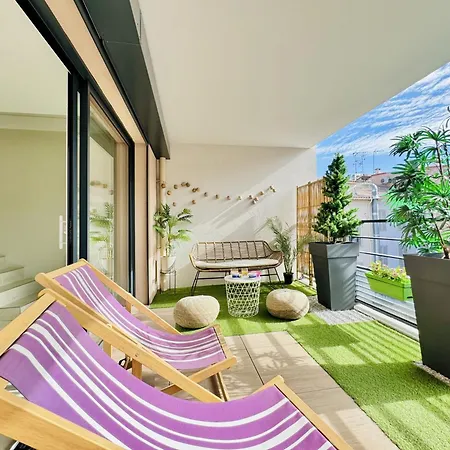Апартаменты Le Carre Croisette - Duplex Terrasse Centre Канны
