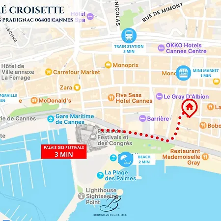 Le Carre Croisette - Duplex Terrasse Centre Апартаменты