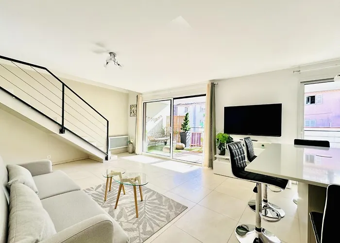 Le Carre Croisette - Duplex Terrasse Centre Lägenhet *