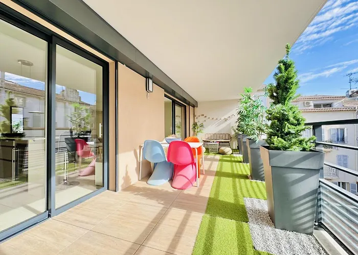 Lägenhet Le Carre Croisette - Duplex Terrasse Centre