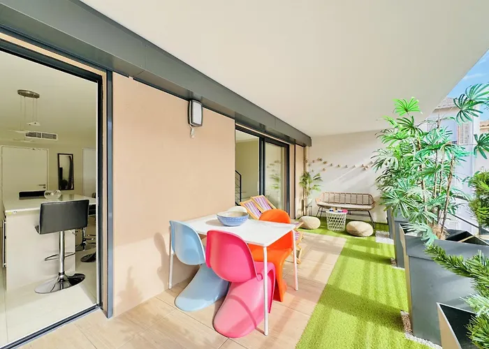 Le Carre Croisette - Duplex Terrasse Centre Lägenhet *