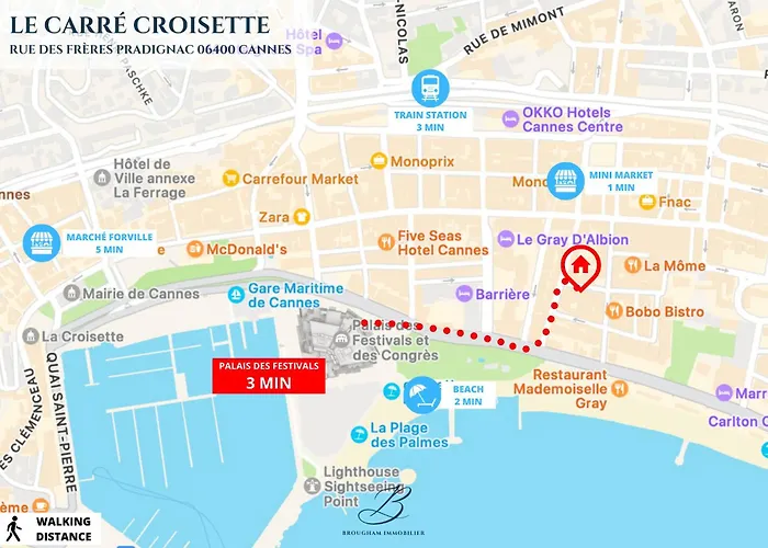 Le Carre Croisette - Duplex Terrasse Centre Apartman